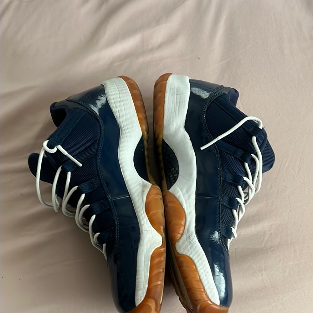 Navy and White Sneakers with Gum Sole - Picture 2 of 5